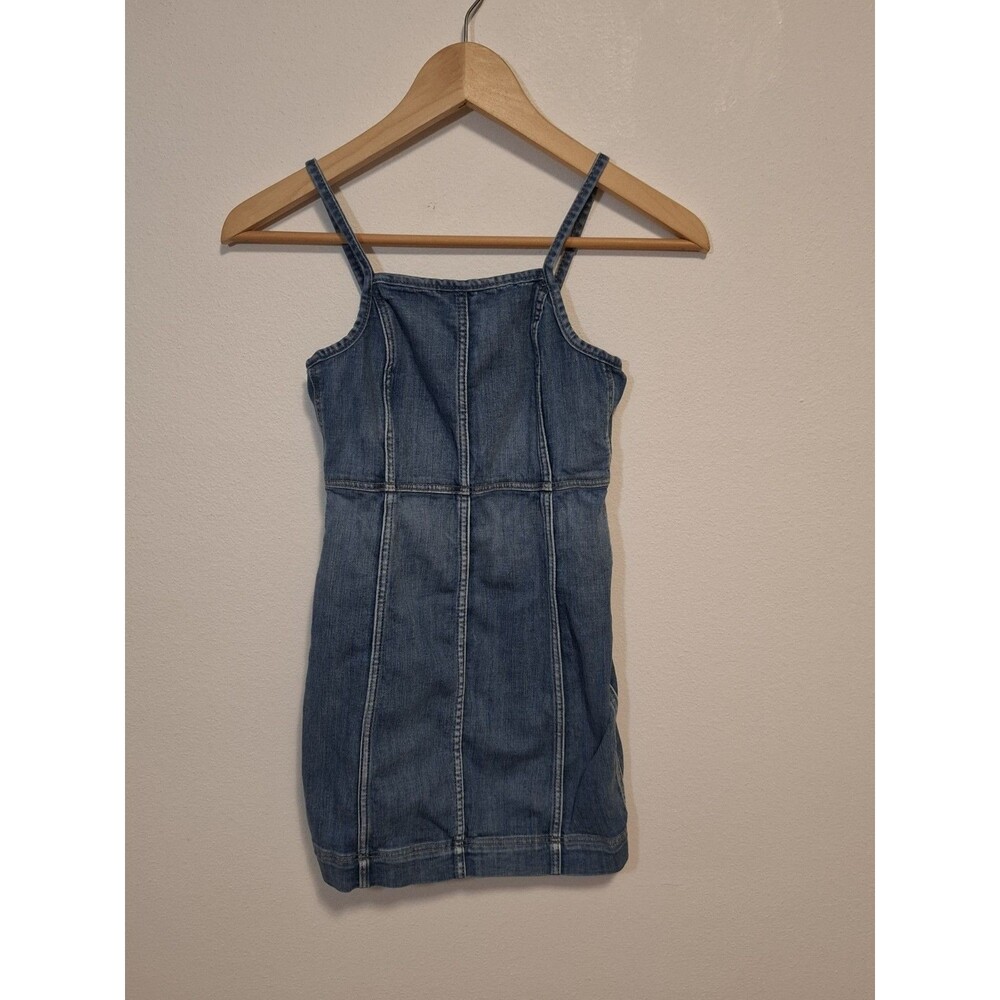 ​H&M Girls Denim Pinafore Dress Size 10 Blue Jean Cami Straps Casual Size 10 Kid
